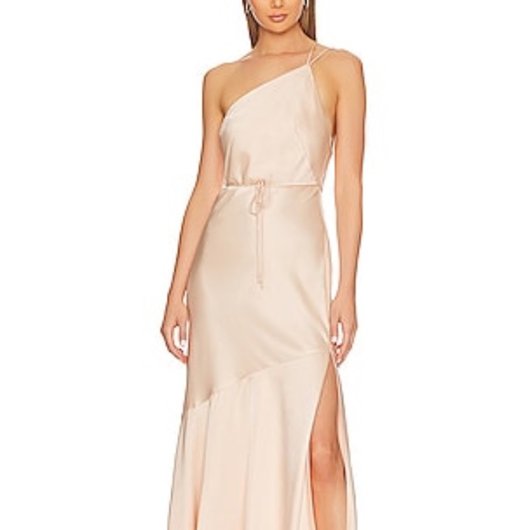 SIGNIFICANT OTHER Lana Bias Dress in Ballet Pink - Picture 1 of 10